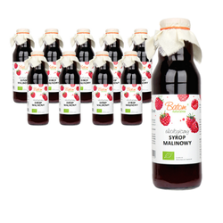 ZESTAW 10 x Syrop malinowy BIO 750 ml