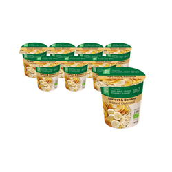 КОМПЛЕКТ 8 x Овесена каша с кайсии и банан пълнозърнеста BIO 60 г