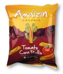 Безглутенов царевичен чипс с вкус на домати, ролки BIO 100 г