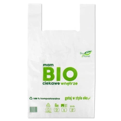 Компостируема торба с лого BIO Planet (60 см x 35 см x 8,5 см)