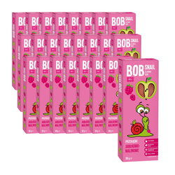 КОМПЛЕКТ 24 x Плодов снакс с ябълки и малини без добавена захар 30 г