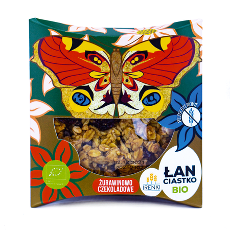 Торта с червена боровинка и шоколад ŁAN BIO 40 г пеперуда