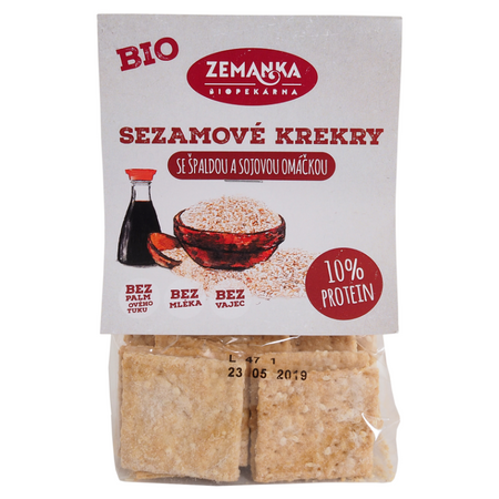 Крекери със сусам и соев сос био 100 г - ZEMANKA