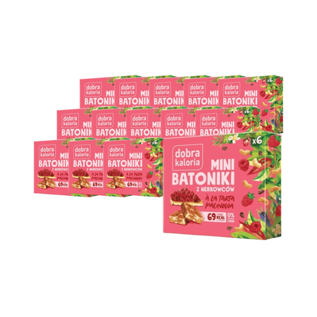 КОМПЛЕКТ 14 x Мини барчета с кашу а'ла малинов тарт 102 г - Dobra Kaloria