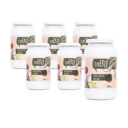 КОМПЛЕКТ 6 x Кокосово масло BIO 1000 ml