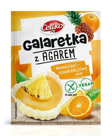 Celiko безглутеново желе с вкус на ананас и портокал и агар 45 г