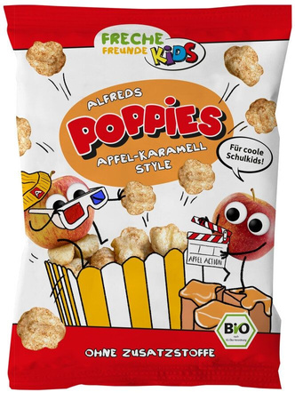 Био царевични-оризови пурички с ябълково-карамелен вкус без глутен за деца 40 g – Freche Freunde