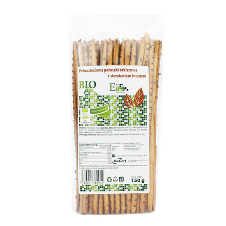 Пълнозърнести пръчици от лимец с ленено семе BIO 150 г - Envoy