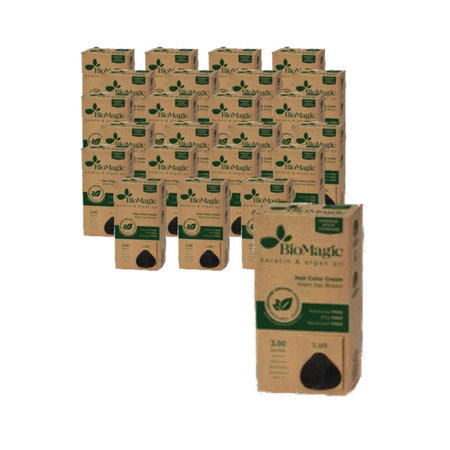 КОМПЛЕКТ 24 x Боя за коса тъмнокафява (3.00) 250 г - Biomagic