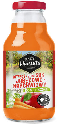 Естествено мътен сок от ябълки и моркови 330 ml Wincenta Orchards