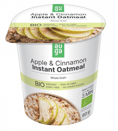 Пълнозърнести овесени ядки с ябълки и канела BIO 60 г