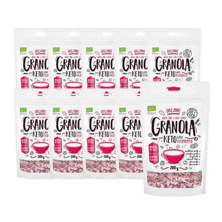 КОМПЛЕКТ 10 x Кето мюсли с малини BIO 200 г