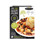 Пиле в средиземноморски сос. с грис булгур и зеленчуци 300 г