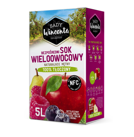 Натурален мътен сок от много плодове 5 L