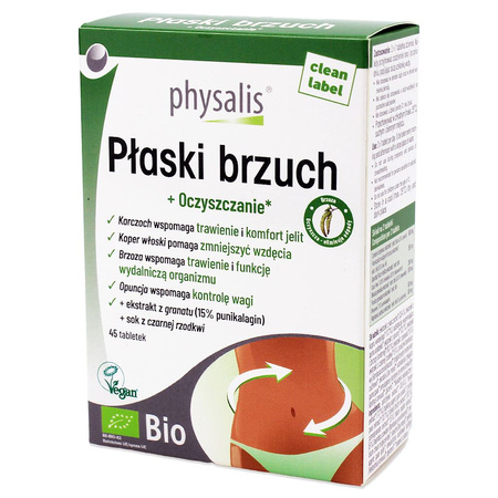 Таблетки за плосък стомах Bio 45 бр. - Physalis