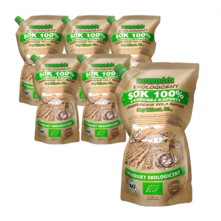 ZESTAW 6 x Sok z kapusty kiszonej BIO 500 ml