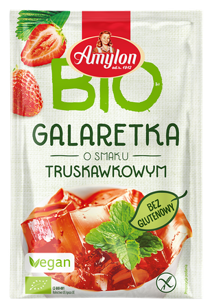 Galaretka o smaku truskawkowym bezglutenowa BIO 40 g