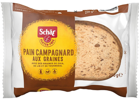 КОМПЛЕКТ 5 x Pain Campagnard Aux Graines Многозърнест хляб, без глутен 250 г - Schar