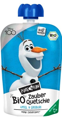 КОМПЛЕКТ 10 x Пюре от ябълки и ягоди BIO 100 g Olaf-land of Loda