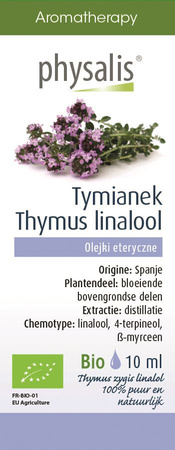Етерично масло от мащерка thymus zygis линалол (tijm linalool) BIO 10 ml