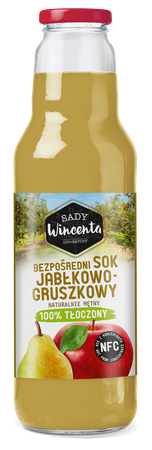 Naturalnie mętny sok jabłkowo-gruszkowy 750ml