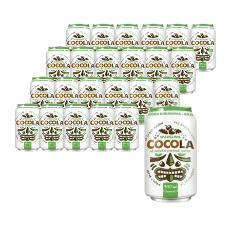 КОМПЛЕКТ 24 x Аерирана кокосова вода 330 ml Cocosa