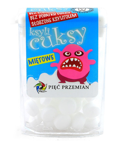 КОМПЛЕКТ 12 x Безглутенов ксилитол Ксилитол бонбони с вкус на мента 13 г