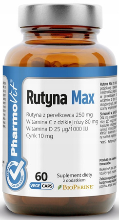 Rutin max gluten free 60 капсули 31,5 g - Pharmovit (Clean Label)