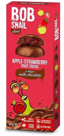 КОМПЛЕКТ 24 x Ябълка и ягода в млечен шоколад 30 г