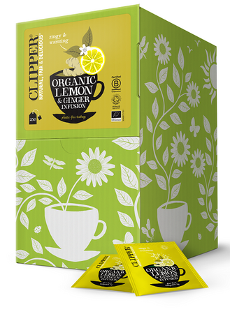 Чай с джинджифил и лимон био (250 x 2,5 g) 625 g - Clipper