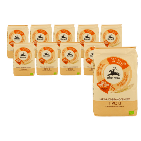 ZESTAW 10 x Mąka pszenna typ 0 na pizzę BIO 1 kg