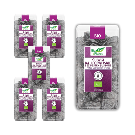 КОМПЛЕКТ 6 x Калифорнийски сини сливи без семки без глутен BIO 400 г - Bio Planet
