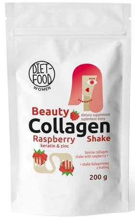 Beauty Collagen Shake Raspberry хранителна добавка 200 g - Диетични храни