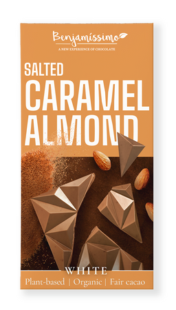 Какаови таблетки солен карамел - бадеми без глутен био 60 г - Benjamissimo