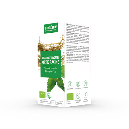 Корен от коприва BIO (210 mg) хранителна добавка 120 капсули - Purasana