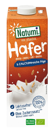 КОМПЛЕКТ x8 ОВЕСЕНА НАПИТКА С МОРСКИ ВОДОРАСЛИ БЕЗ ДОБАВЕНИ ЗАХАРИ БИО 1 Л - NATUMI