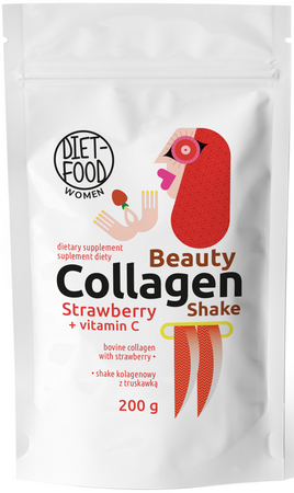 Beauty Collagen Shake Strawberry хранителна добавка 200 g - Диетични храни