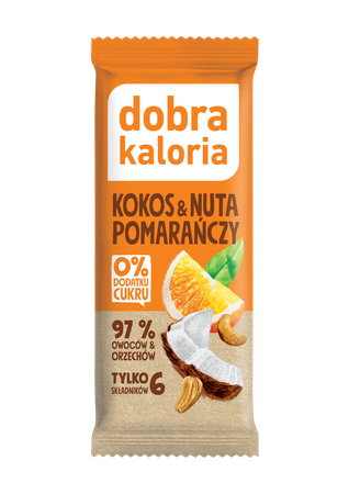 Baton kokos i pomarańcza 35 g