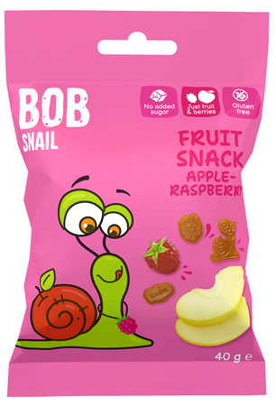 Ябълка - малинови желета без глутен 40g - Bob Snail