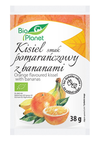 Кисел с вкус на портокал и банани - без захар BIO 38 г - Bio Planet