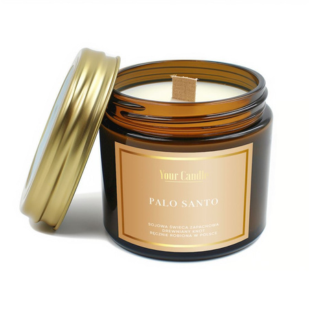 Ароматна свещ от соя с дървен фитил palo santo 120ml - Your Candle