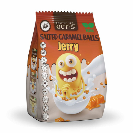 Безглутенови зърнени топчета с вкус на карамел 375 г - Jerry Gluten Out