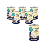 КОМПЛЕКТ 6 x Кокосово мляко - консервирана кокосова напитка без гума гуар (22 % мазнини) BIO 400 ml