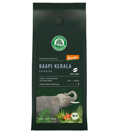 Арабика/печено кафе на зърна kaapi kerala espresso demeter bio 250 г - Lebensbaum