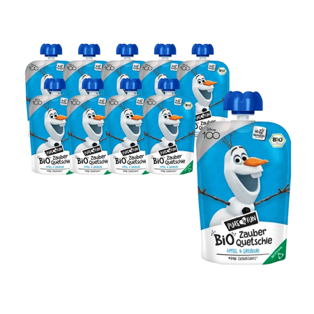 КОМПЛЕКТ 10 x Пюре от ябълки и ягоди BIO 100 g Olaf-land of Loda