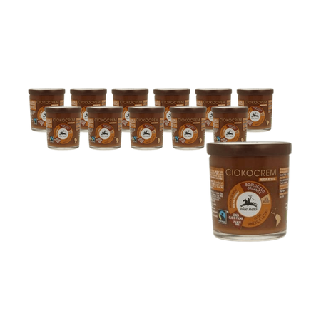  КОМПЛЕКТ 12 x Крем с ядки и шоколад от справедлива търговия BIO 180 g