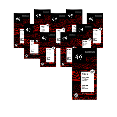 КОМПЛЕКТ 10 x Горчив шоколад 99 % какао BIO 80 g