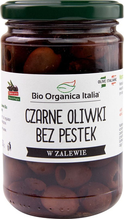 Черни маслини без семки в саламура BIO 280 g (160 g) (буркан)