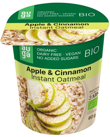 Пълнозърнести овесени ядки с ябълки и канела BIO 60 г