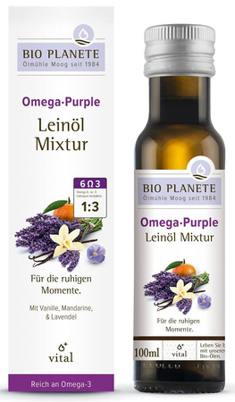 Omega purple - смес от ленено масло (мандарина, ванилия, лавандула) био 100 мл - Bio Planete